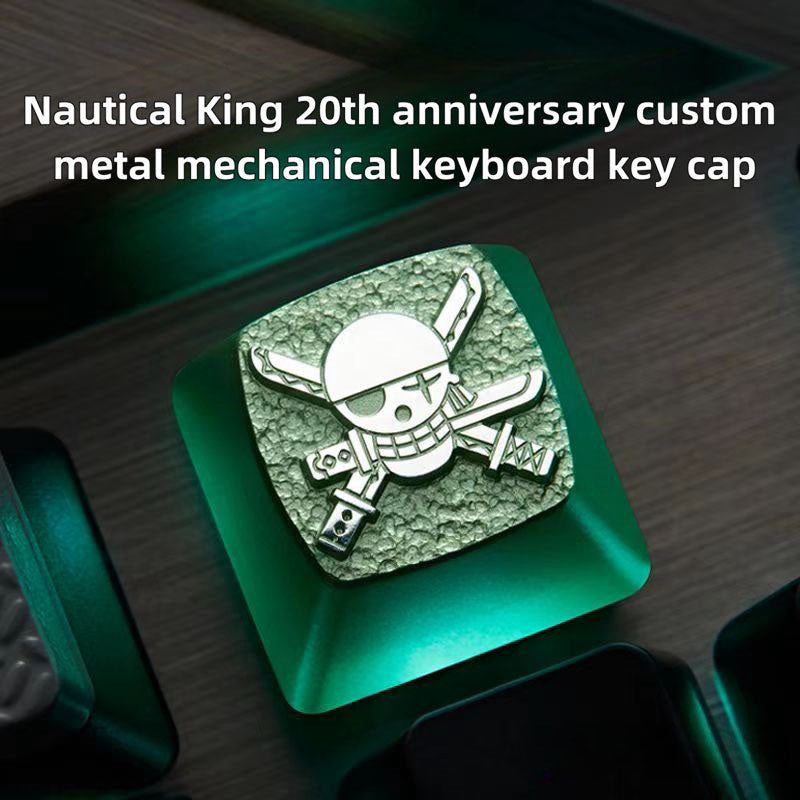 Luffy/Zoro role logo metal keyboard cap