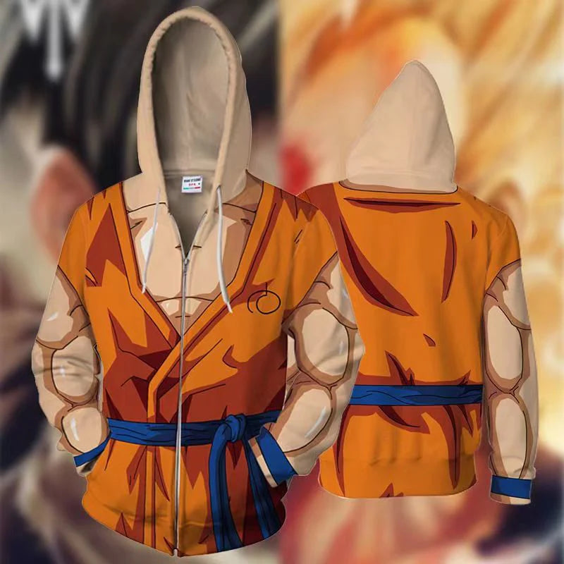 Son Goku cos Hoodie casual spring and autumn coat with hood