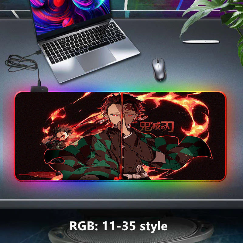 Kamado Tanjirou seven color light color change thickened LED light keyboard pad