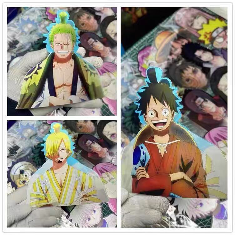 Luffy/Zoro/Nami 3D gradient stickers