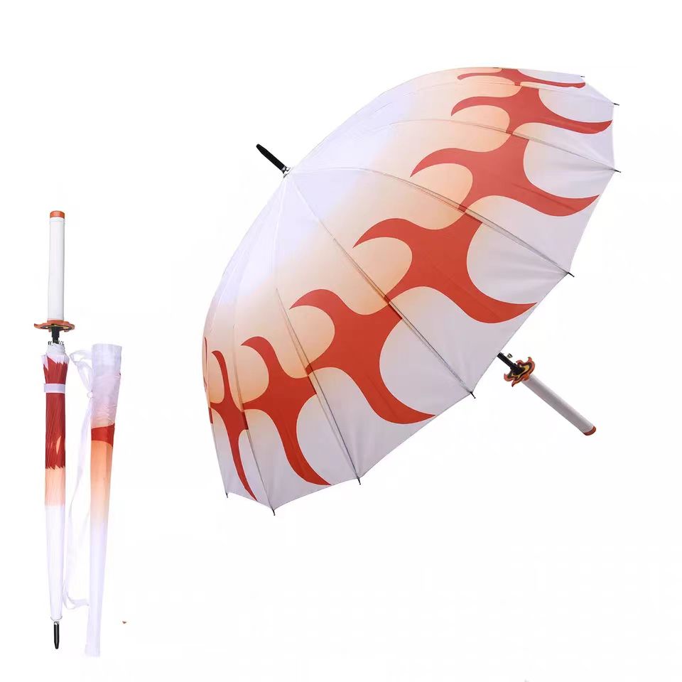 Tanjirou/Zenitsu Cool umbrella shade and rain dual purpose umbrella 16 alloy umbrella bones more robust