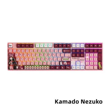 Tanjirou/Nezuko Mechanical Keyboard Three-mode wireless RGB backlit gaming esports Keyboard