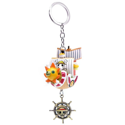 Thousand Sunny/Going Merry Exquisite Pirate ship Keychain Car hangings