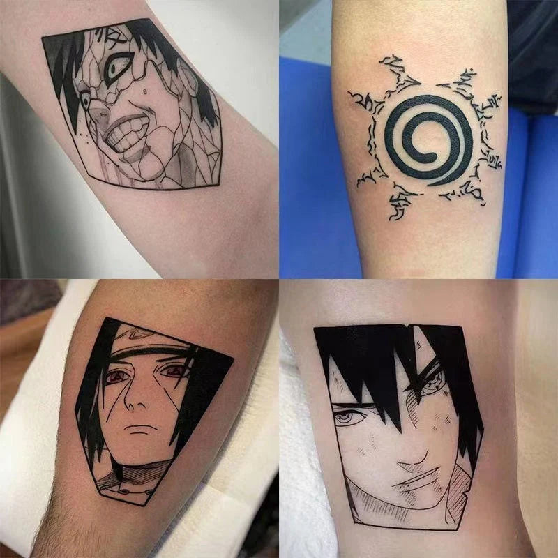 Uzumaki/Sasuke Cool character tattoo stickers