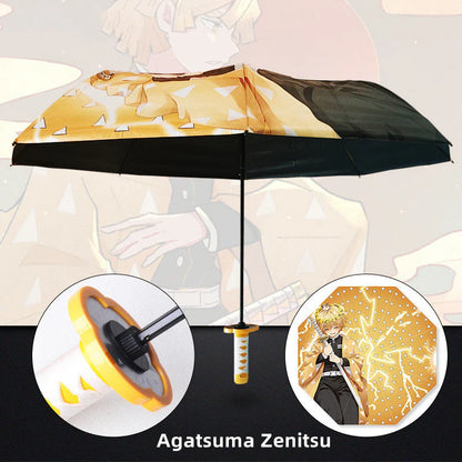 Kamado Tanjirou cool hilt umbrella that folds