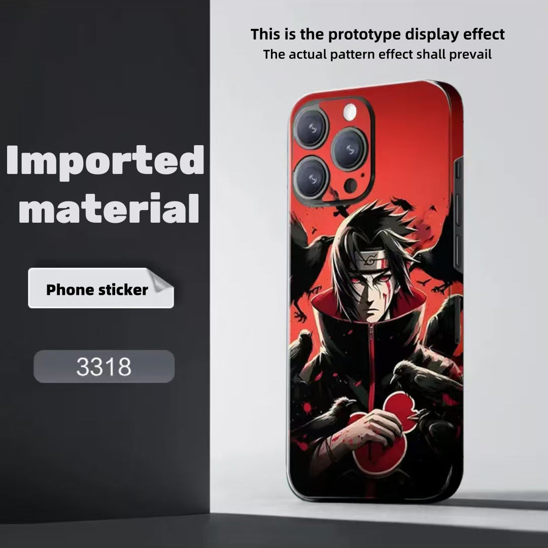 Sasuke/Kakashi/Itachi/Obito theme iPhone Phone back film sticker - a must-have for cool personality