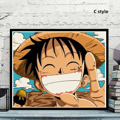 Luffy/Zoro/Nami handsome handicraft doodle digital oil painting