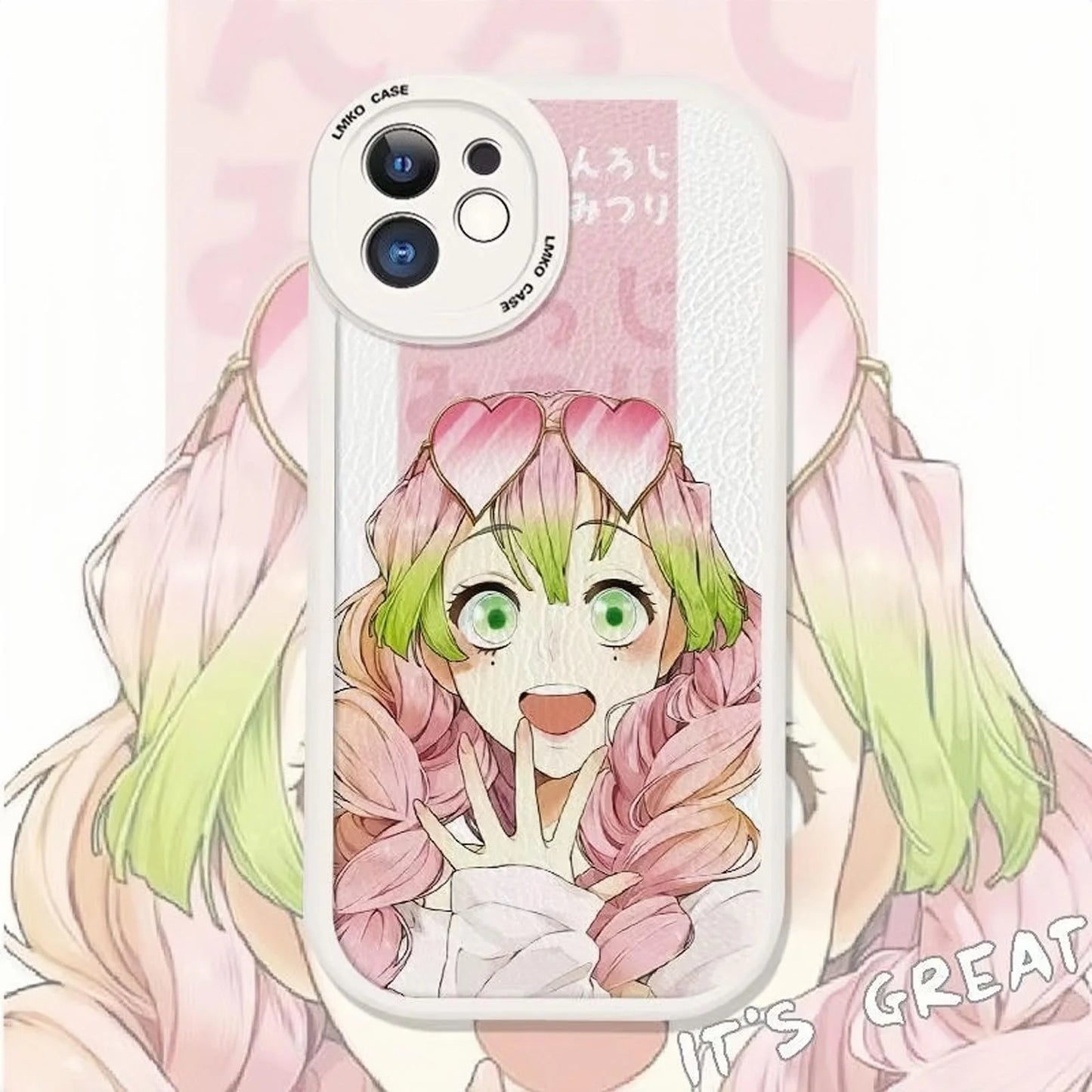 Kanroji Mitsuri super cute Apple silicone crash-resistant phone case