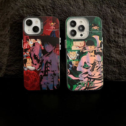 Luffy/Zoro iPhone silicone crash-resistant phone case