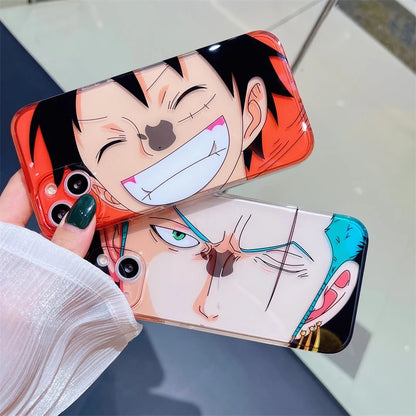 Luffy/Zoro iPhone silicone crash-resistant phone case