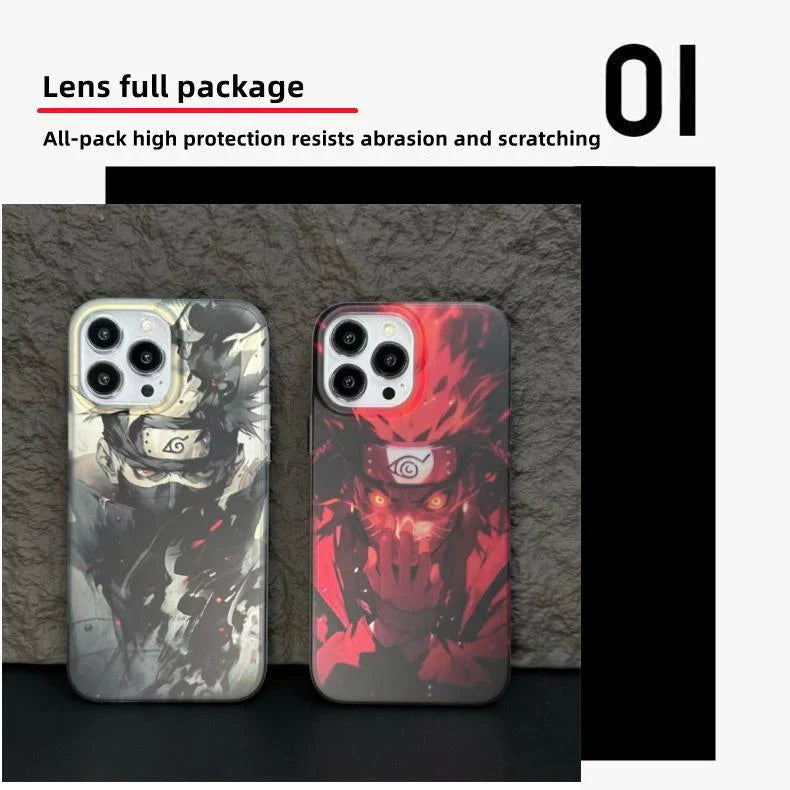 kakashi/uzimaki Apple exquisite Trend Silicone Anti-collision phone case electrosilvering