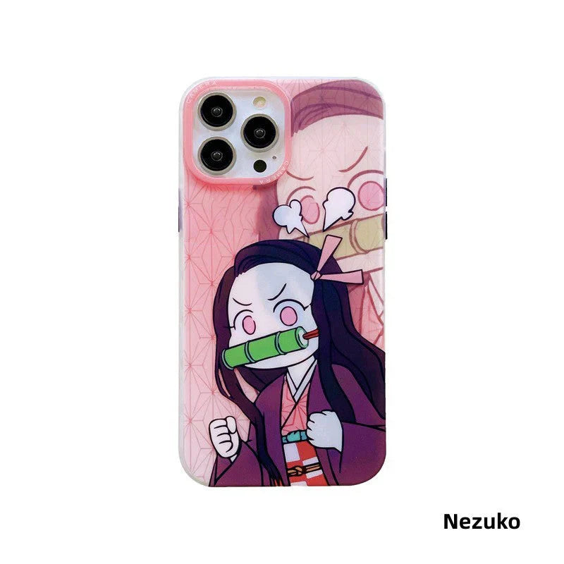 Tanjirou/Nezuko Apple exquisite Trend Silicone Anti-collision phone case