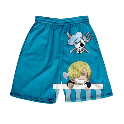 Luffy/Zoro/Sanji/Chopper Summer shorts Exquisite text printed pants