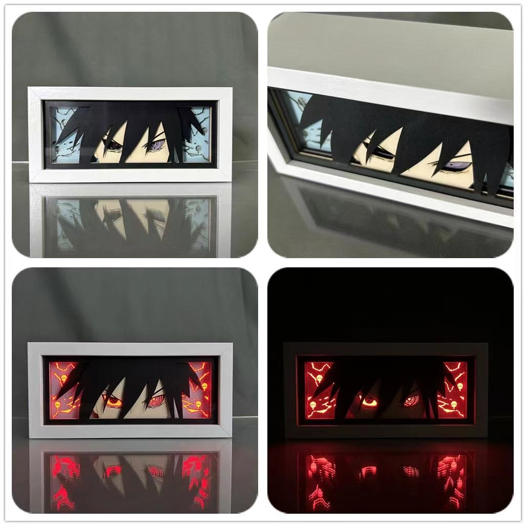 Sasuke/Kakashi/Obito/Itachi 3D Paper Sculpture Night Light - Light up the world of anime!