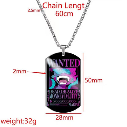 Luffy/Zoro/Chopper/Nami Fashion cool titanium steel metal necklace