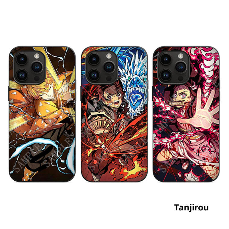 Uzumaki/Luffy/Tanjirou 3D variation Apple silicone crash-resistant phone case