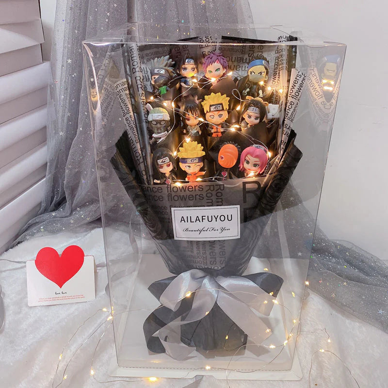 Uzumaki/Sasuke Handmade Rose Soap LED Bouquet For Romantic