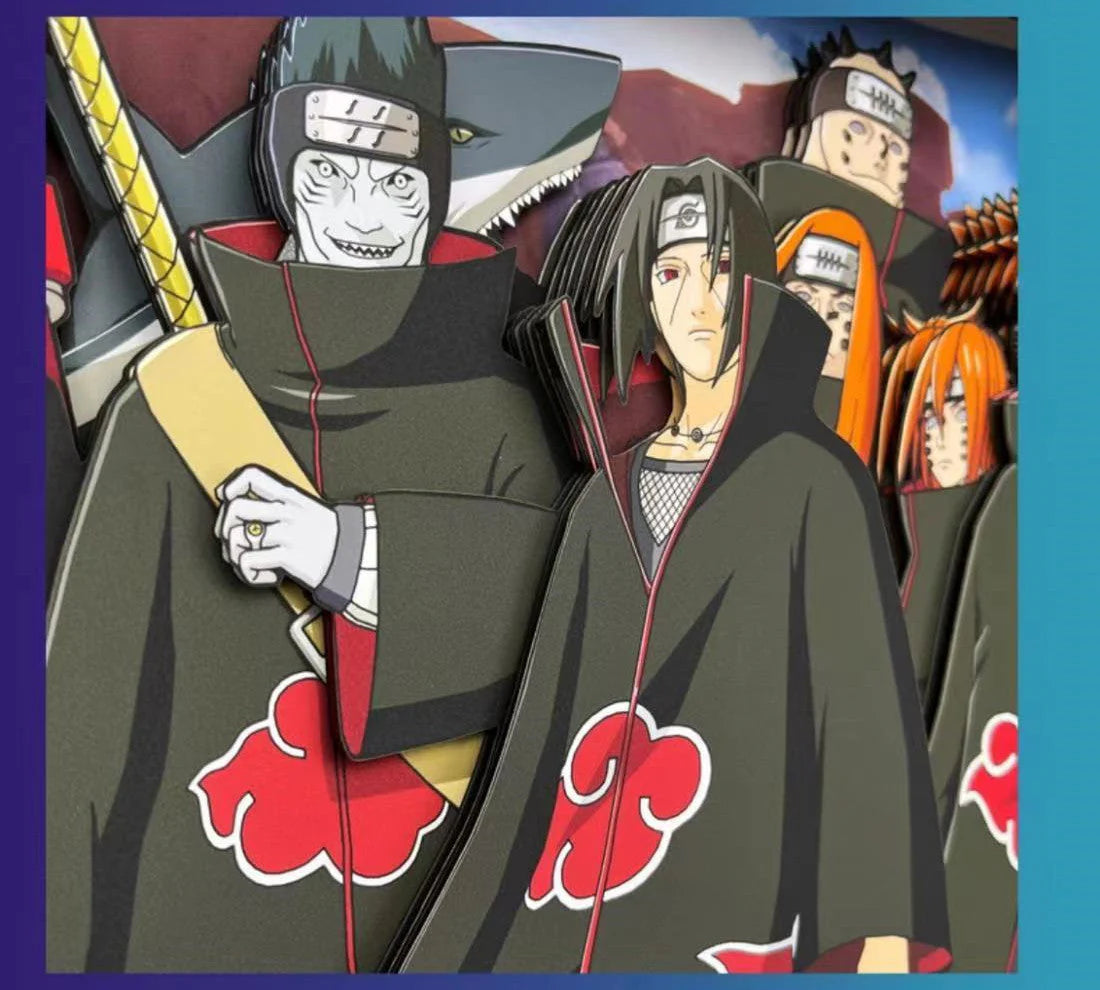 Akatsuki handsome cartoon handicraft 3D drawing