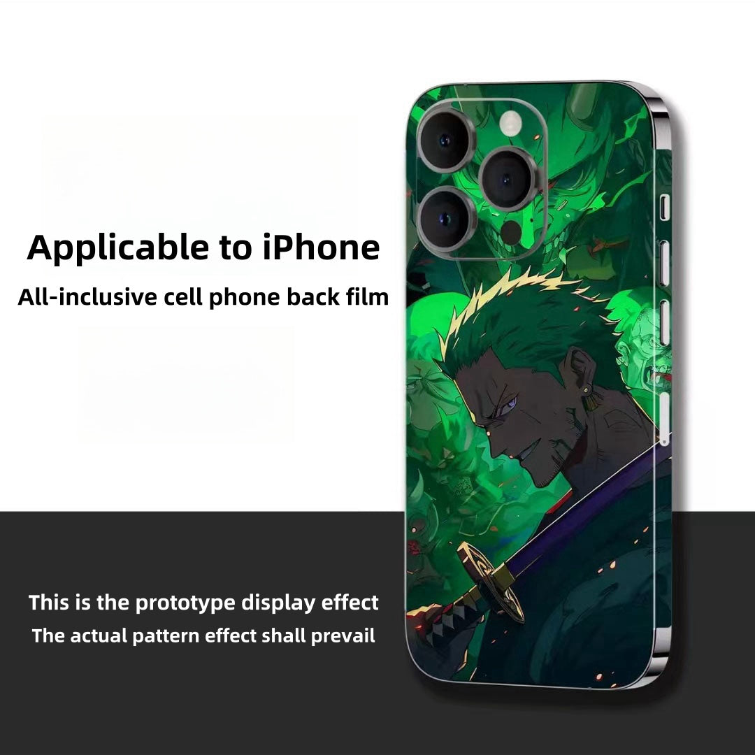 Zoro iPhone cell phone back film beautiful pattern sticker