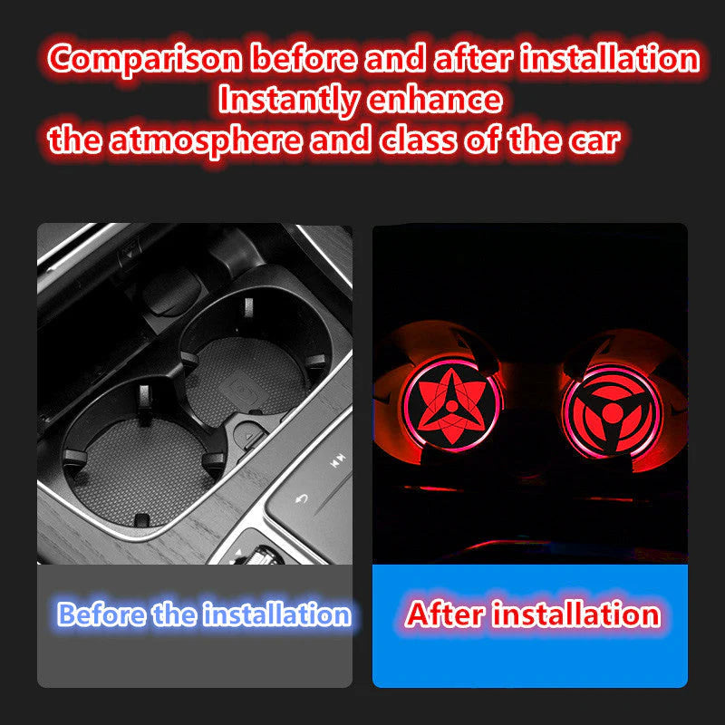 Sharingan Car 7 Color Changing Intelligent Sensing Coasters