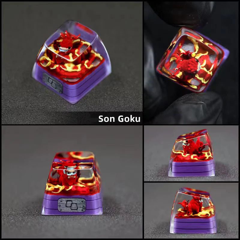 Shuukaku/Kurama/Sharingan handmade transparent resin keycap