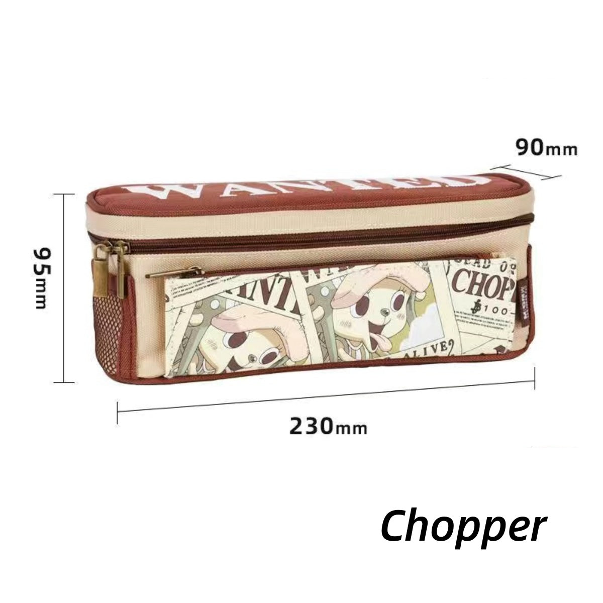 Luffy/Chopper/Zoro/Sanji figure pen bag with sufficient capacity