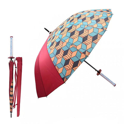 Tanjirou/Zenitsu Cool umbrella shade and rain dual purpose umbrella 16 alloy umbrella bones more robust