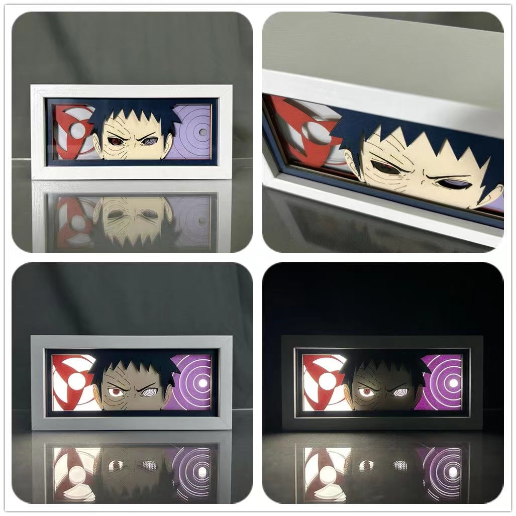 Sasuke/Kakashi/Obito/Itachi 3D Paper Sculpture Night Light - Light up the world of anime!