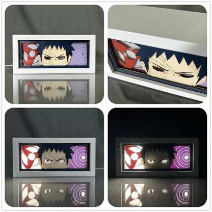 Sasuke/Kakashi/Obito/Itachi 3D Paper Sculpture Night Light - Light up the world of anime!