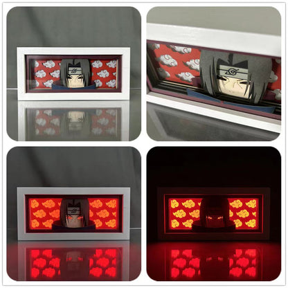 Sasuke/Kakashi/Obito/Itachi 3D Paper Sculpture Night Light - Light up the world of anime!