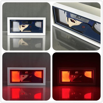 Sasuke/Kakashi/Obito/Itachi 3D Paper Sculpture Night Light - Light up the world of anime!