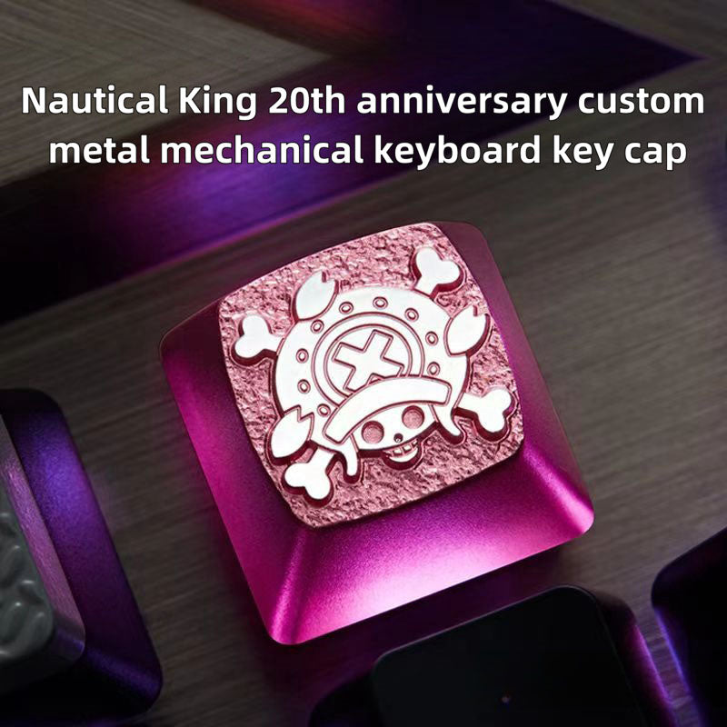 Luffy/Zoro role logo metal keyboard cap