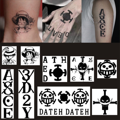 Ace/Law Waterproof Unisex Tattoo Stickers