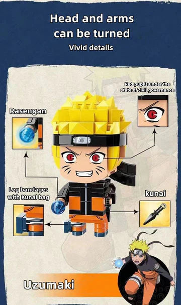 Uzumaki/Sasuke  original characters model building block toy