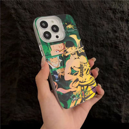 Luffy/Zoro iPhone silicone crash-resistant phone case