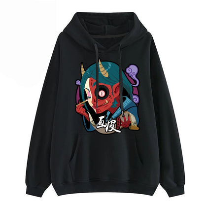 Sasuke character modeling cool creative dynamic blinking eyes cartoon hoodie