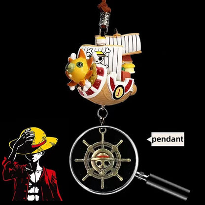 Thousand Sunny/Going Merry Exquisite Pirate ship Keychain Car hangings