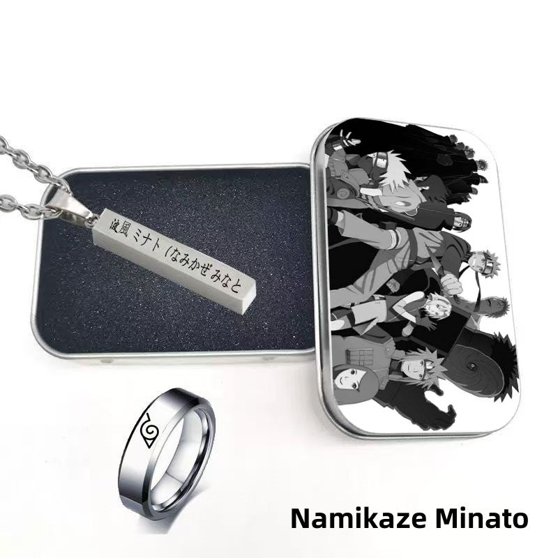 Sasuke/Sakura simple style necklace ring gift box