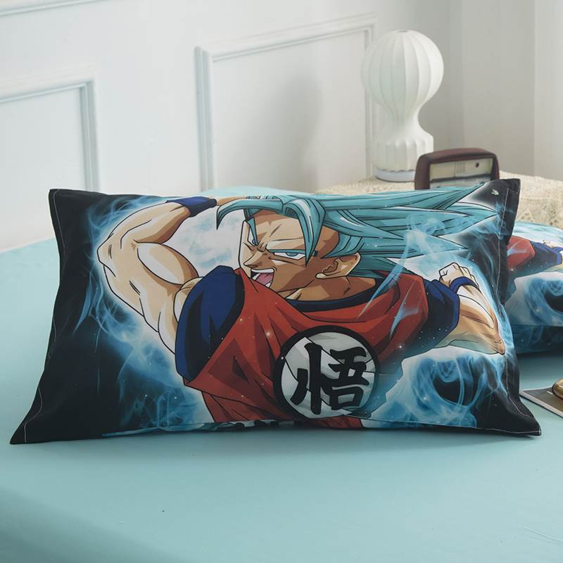 Son Goku role printing handsome cartoon Pure cotton bedding three-piece set