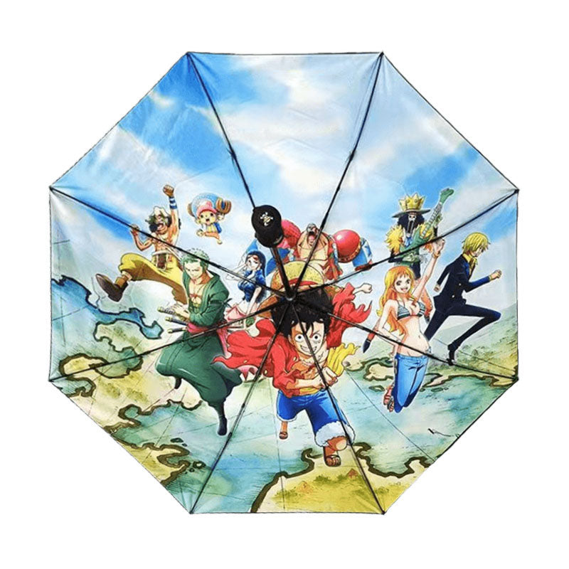 Luffy and other characters related to the trend umbrella, sun umbrella