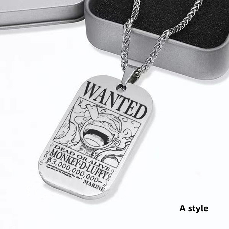 Luffy/Zoro/Nami/Sanji Titanium Character Bounty Necklace