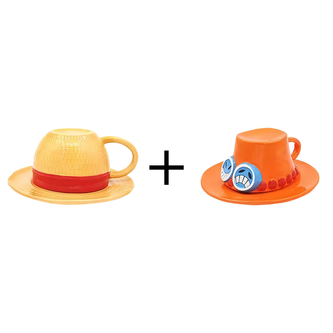 Luffy/Ace/Sabo Hat Shape Heat Resistant and Durable Ceramic Mugs