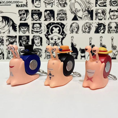 Luffy/Ace/Sabo Den Den Mushi recording sound toy keychain, exclusive sound retention, fun to accompany