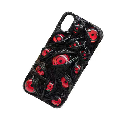 Sasuke Sharingan pure handmade mobile phone case Apple Trend Silicone Anti-collision phone case