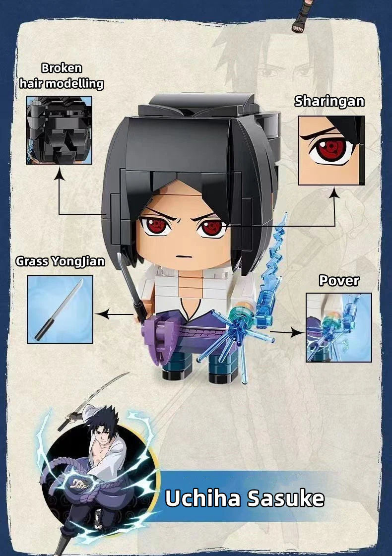 Uzumaki/Sasuke  original characters model building block toy