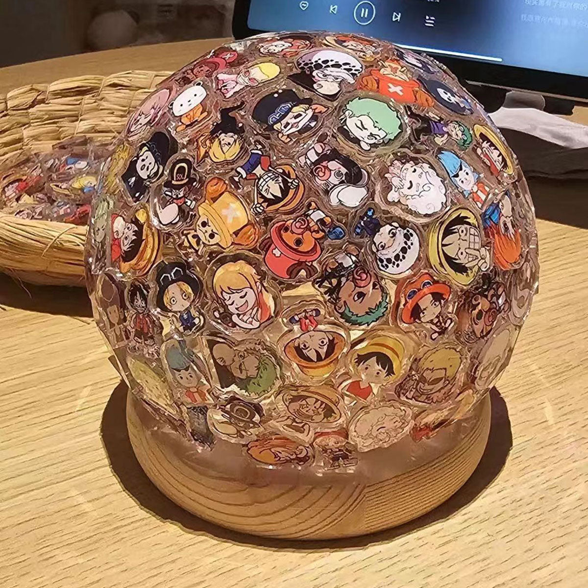 Luffy/Tanjirou DIY handmade acrylic spherical night light