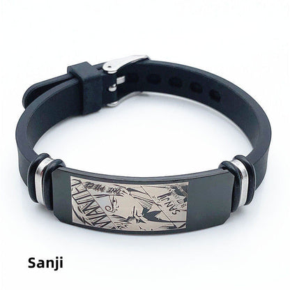 Luffy/Zoro/Ace figure print fashion bracelet