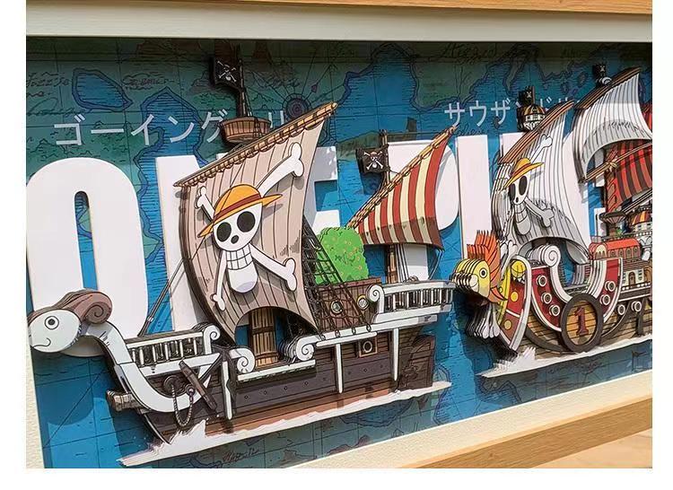 Going Merry/Thousand Sunny handsome cartoon handicraft 3D drawing