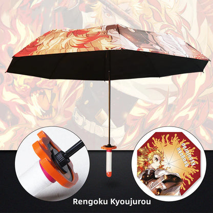 Kamado Tanjirou cool hilt umbrella that folds