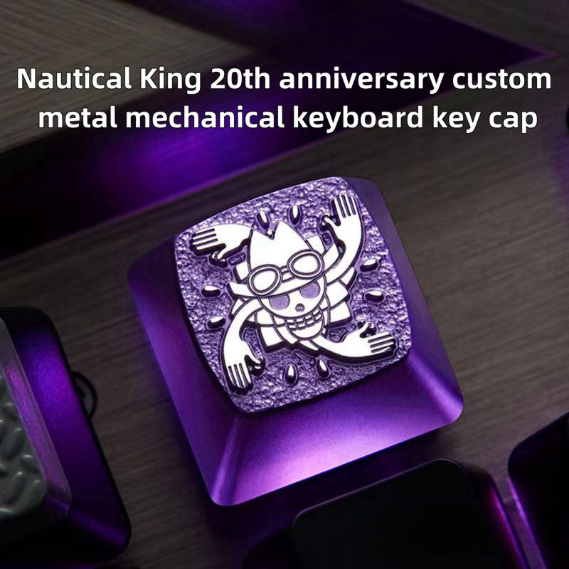 Luffy/Zoro role logo metal keyboard cap